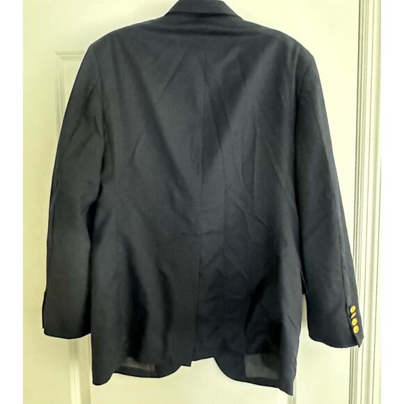 Brooks Brothers 346 Navy Blue Single Breasted 2 Gold Buttons Classic Blazer, 40R - Picture 6 of 9